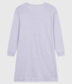 Petit Bateau Schlafanzüge, Nachthemden*Damen-Nachthemd aus Baumwolle mit Streifen weiss SQUAW/ MARSHMALLOW