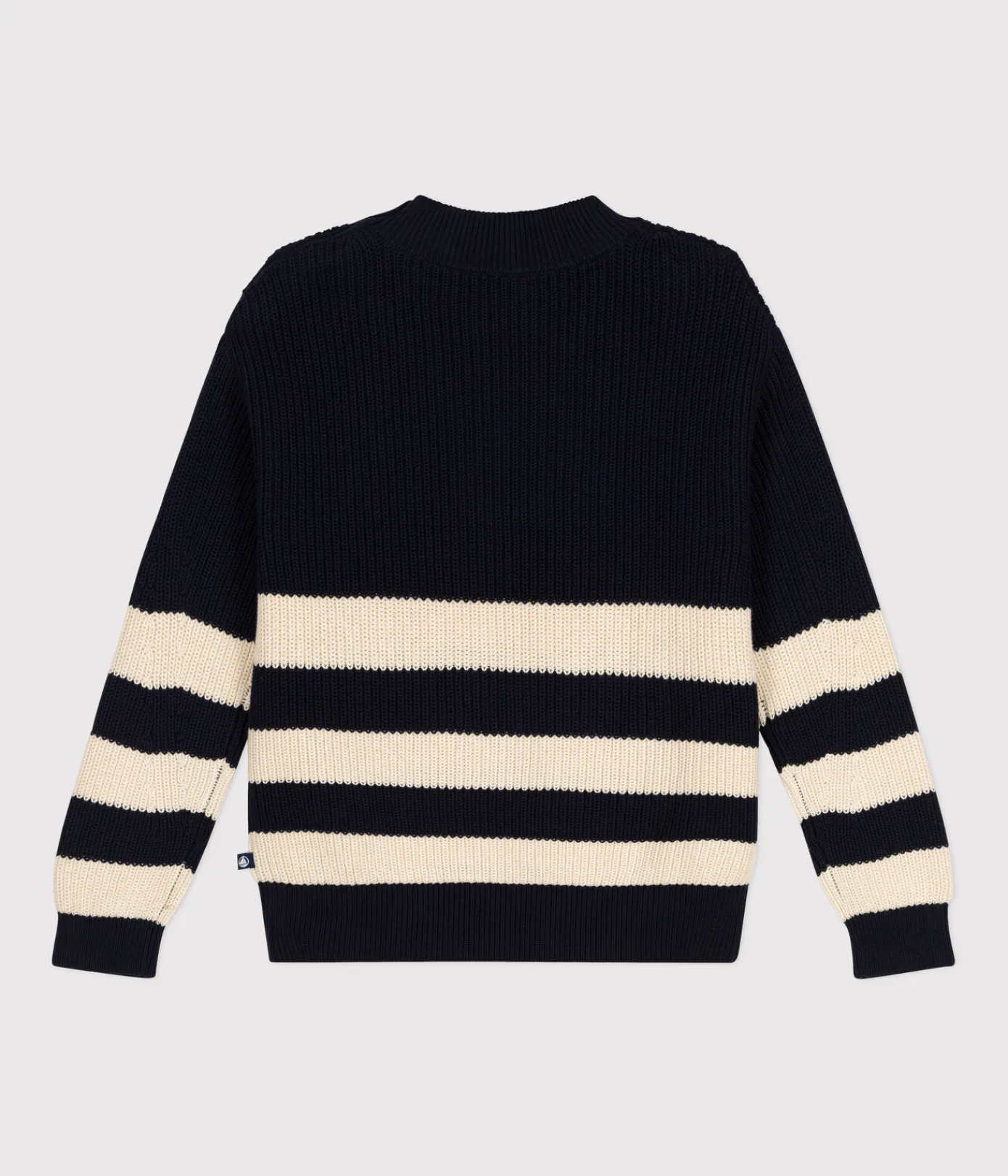 Petit Bateau Homewear|Streifenshirts, Pullover, Cardigans*Damen-Pullover aus Baumwolle blau SMOKING/ AVALANCHE