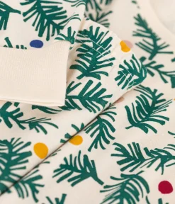 Petit Bateau Homewear|Schlafanzüge, Nachthemden*Damen-Pyjama aus Baumwolle mit Tannenbaum-Motiv weiss AVALANCHE/ MULTICO
