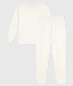 Petit Bateau Homewear|Schlafanzüge, Nachthemden*Damen-Pyjama aus einfarbigem Baumwoll-Frottee naturfarben MILK