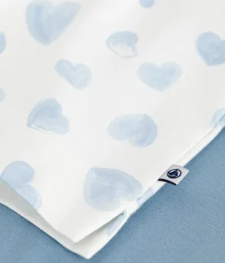 Petit Bateau Homewear|Schlafanzüge, Nachthemden*Damen-Pyjama aus zwei Baumwollstoffen mit Herzmotiv blau ADRIATIC/ MULTICO