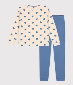 Petit Bateau Homewear|Schlafanzüge, Nachthemden*Damen-Pyjama mit zwei Stoffen aus Baumwolle blau BEACH/ AVALANCHE