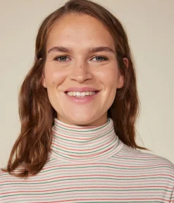 Petit Bateau Homewear|Alle Langarmshirts*Damen-Rollkragenshirt weiss AVALANCHE/ MULTICO