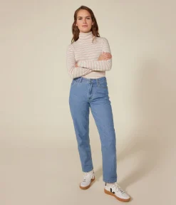 Petit Bateau Homewear|Alle Langarmshirts*Damen-Rollkragenshirt weiss AVALANCHE/ MULTICO