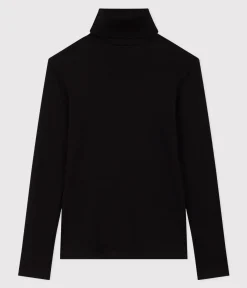 Petit Bateau Homewear|Alle Langarmshirts*Damen-Rollkragenshirt schwarz BLACK