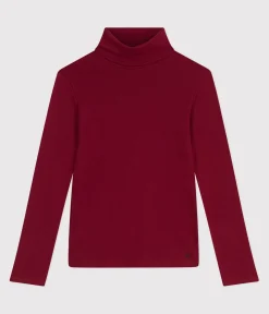 Petit Bateau Homewear|Alle Langarmshirts*Damen-Rollkragenshirt AMARANTE