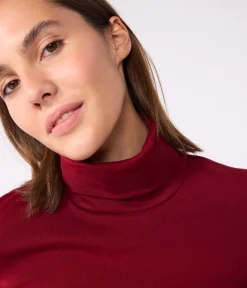 Petit Bateau Homewear|Alle Langarmshirts*Damen-Rollkragenshirt AMARANTE