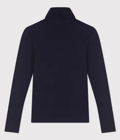 Petit Bateau Homewear|Alle Langarmshirts*Damen-Rollkragenshirt blau SMOKING