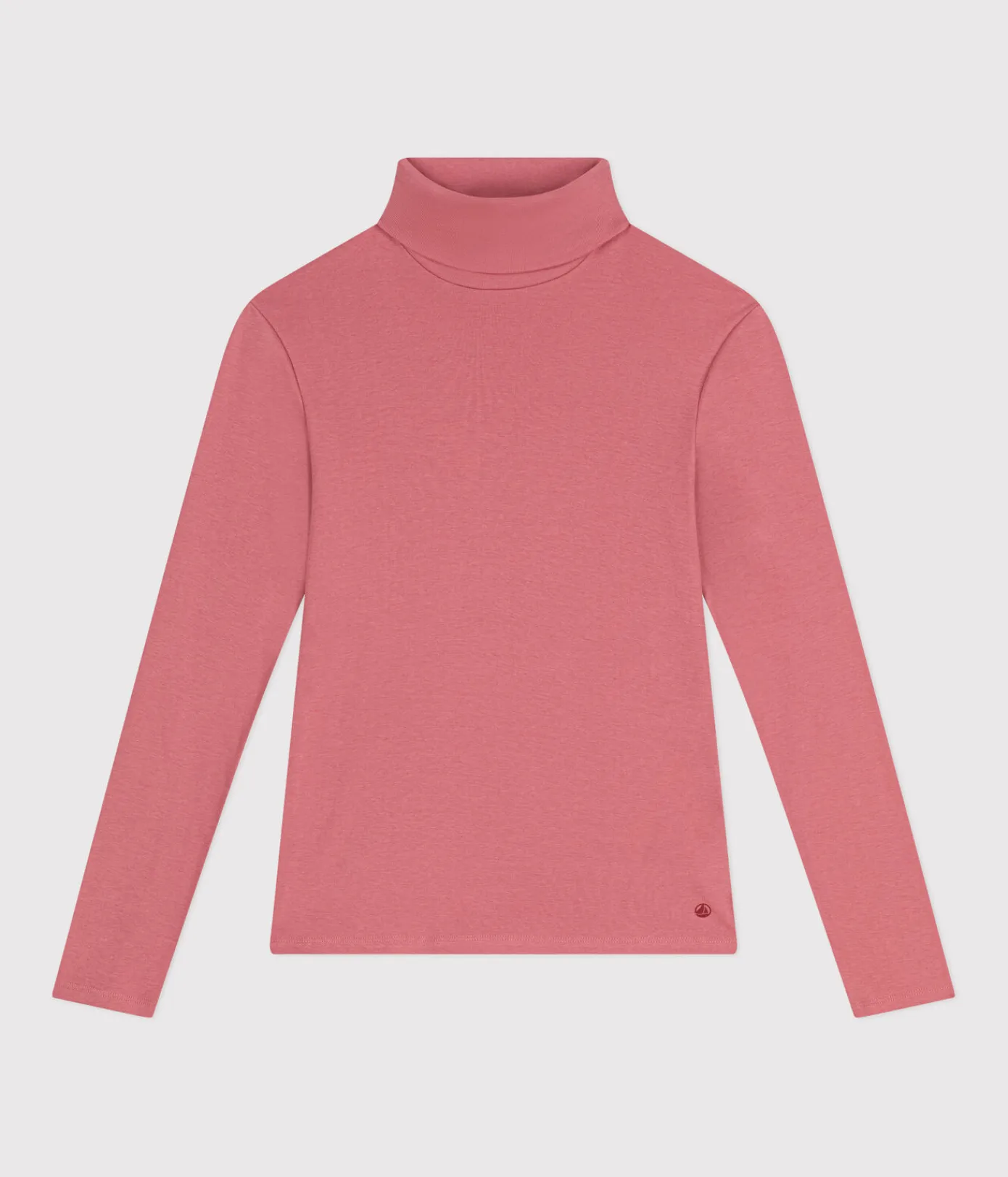 Petit Bateau Homewear|Alle Langarmshirts*Damen-Rollkragenshirt rosa ROSEWOOD