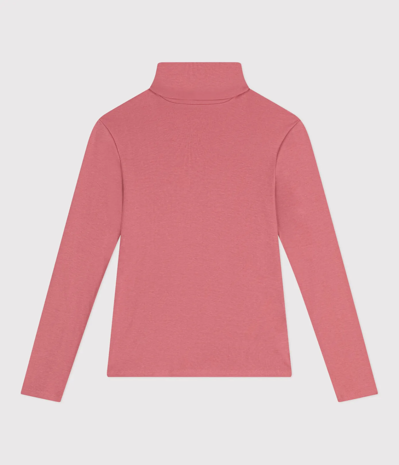 Petit Bateau Homewear|Alle Langarmshirts*Damen-Rollkragenshirt rosa ROSEWOOD