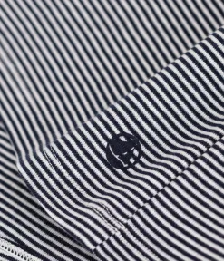 Petit Bateau Homewear|Alle Langarmshirts*Damen-Rollkragenshirt blau SMOKING/weiss MARSHMALLOW