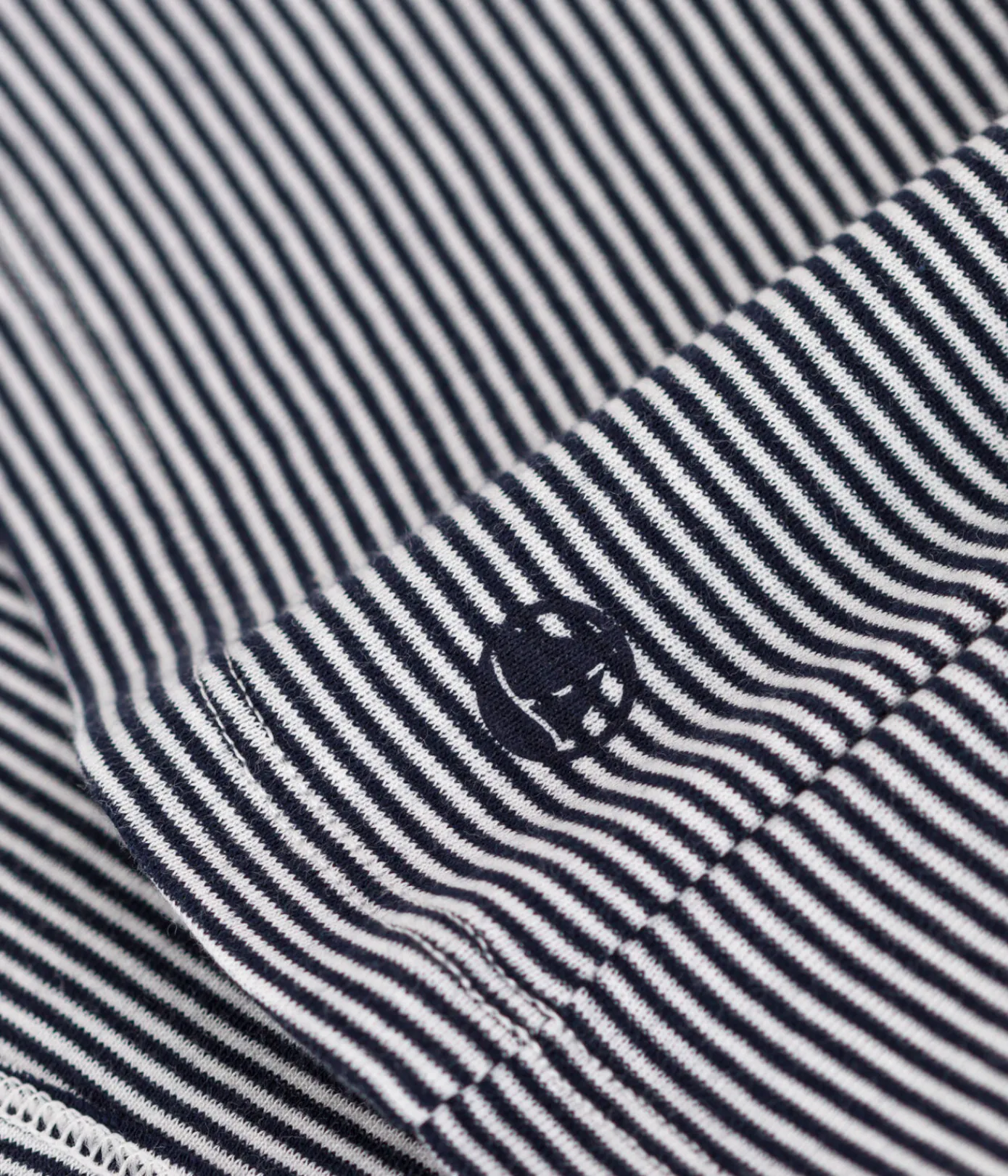 Petit Bateau Homewear|Alle Langarmshirts*Damen-Rollkragenshirt blau SMOKING/weiss MARSHMALLOW