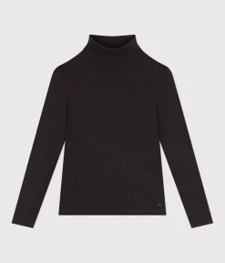 Petit Bateau Homewear|Alle Langarmshirts*Damen-Rollkragenshirt grau CITY CHINE