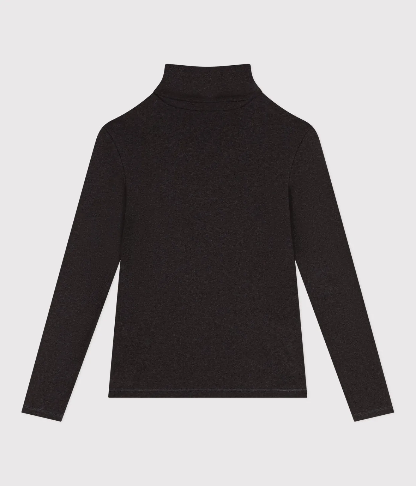 Petit Bateau Homewear|Alle Langarmshirts*Damen-Rollkragenshirt grau CITY CHINE