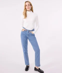 Petit Bateau Homewear|Alle Langarmshirts*Damen-Rollkragenshirt weiss ECUME