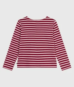 Petit Bateau Streifenshirts, Pullover, Cardigans*Damen-Streifenshirt ROT AMARANTE/ MILK