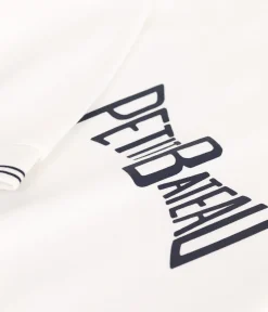 Petit Bateau Streifenshirts, Pullover, Cardigans*Damen-Sweatshirt aus bedruckter Baumwolle weiss MARSHMALLOW