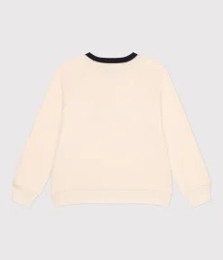 Petit Bateau Streifenshirts, Pullover, Cardigans*Damen-Sweatshirt aus Molton naturfarben AVALANCHE
