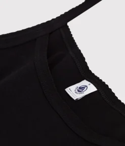 Petit Bateau Alle Tanktops|T-Shirts, Tanktops*Damen-Tanktop aus einfarbiger Baumwolle schwarz NOIR