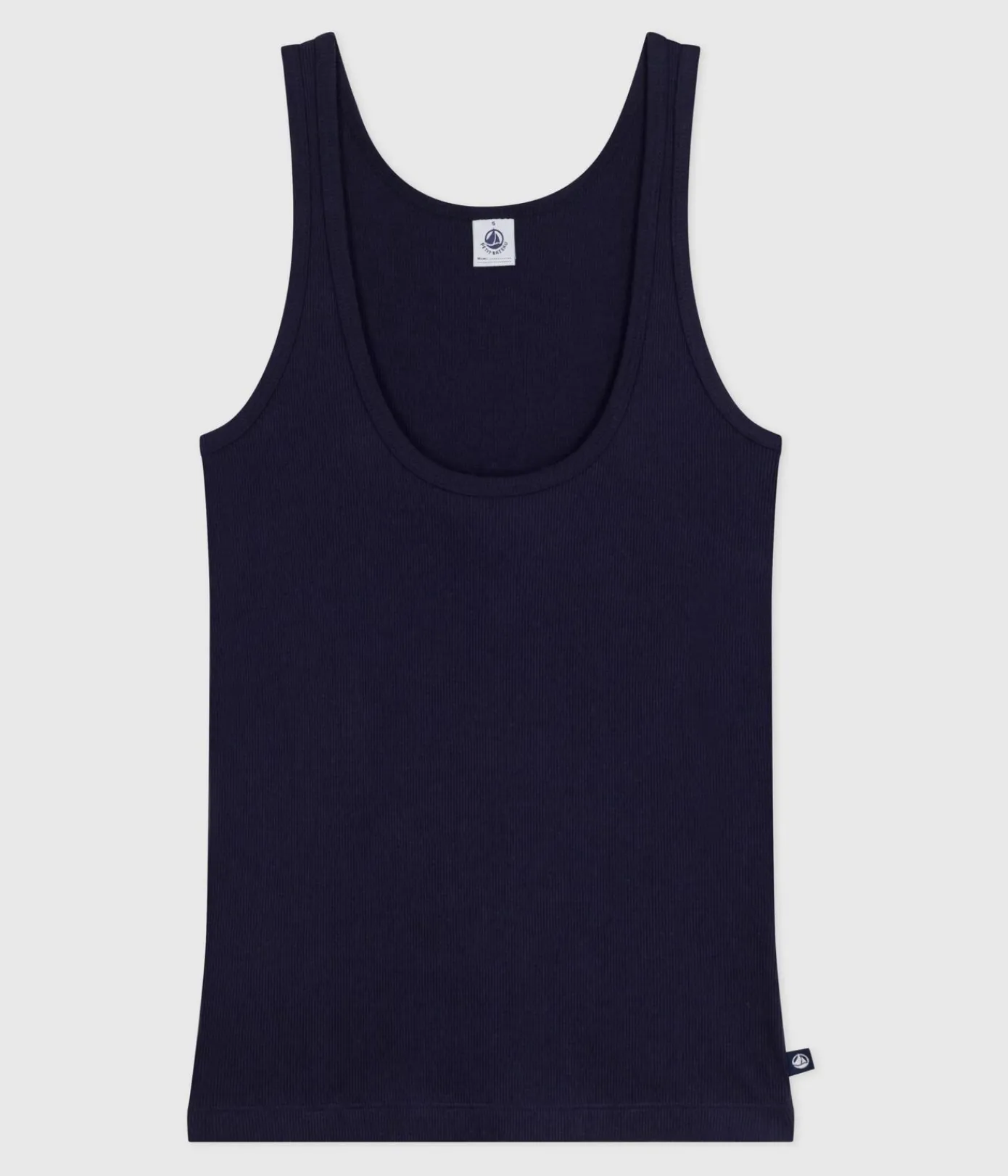 Petit Bateau Alle Tanktops|T-Shirts, Tanktops*Damen-Tanktop aus Wolle und leichter Baumwolle blau SMOKING