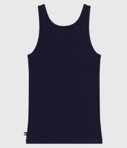 Petit Bateau Alle Tanktops|T-Shirts, Tanktops*Damen-Tanktop aus Wolle und leichter Baumwolle blau SMOKING