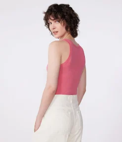 Petit Bateau Das Ikonische (Slim)|T-Shirts, Tanktops*Damen-Tanktop L’Iconique aus einfarbiger Baumwolle rosa PEONIA