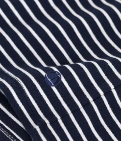 Petit Bateau Alle Tanktops|Das Ikonische (Slim)*Damen-Tanktop L’Iconique aus gestreifter Baumwolle blau SMOKING/weiss MARSHMALLOW