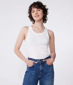 Petit Bateau Alle Tanktops|Das Ikonische (Slim)*Damen-Tanktop L’Iconique aus Baumwolle weiss ECUME