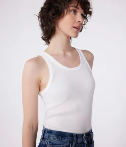 Petit Bateau Alle Tanktops|Das Ikonische (Slim)*Damen-Tanktop L’Iconique aus Baumwolle weiss ECUME