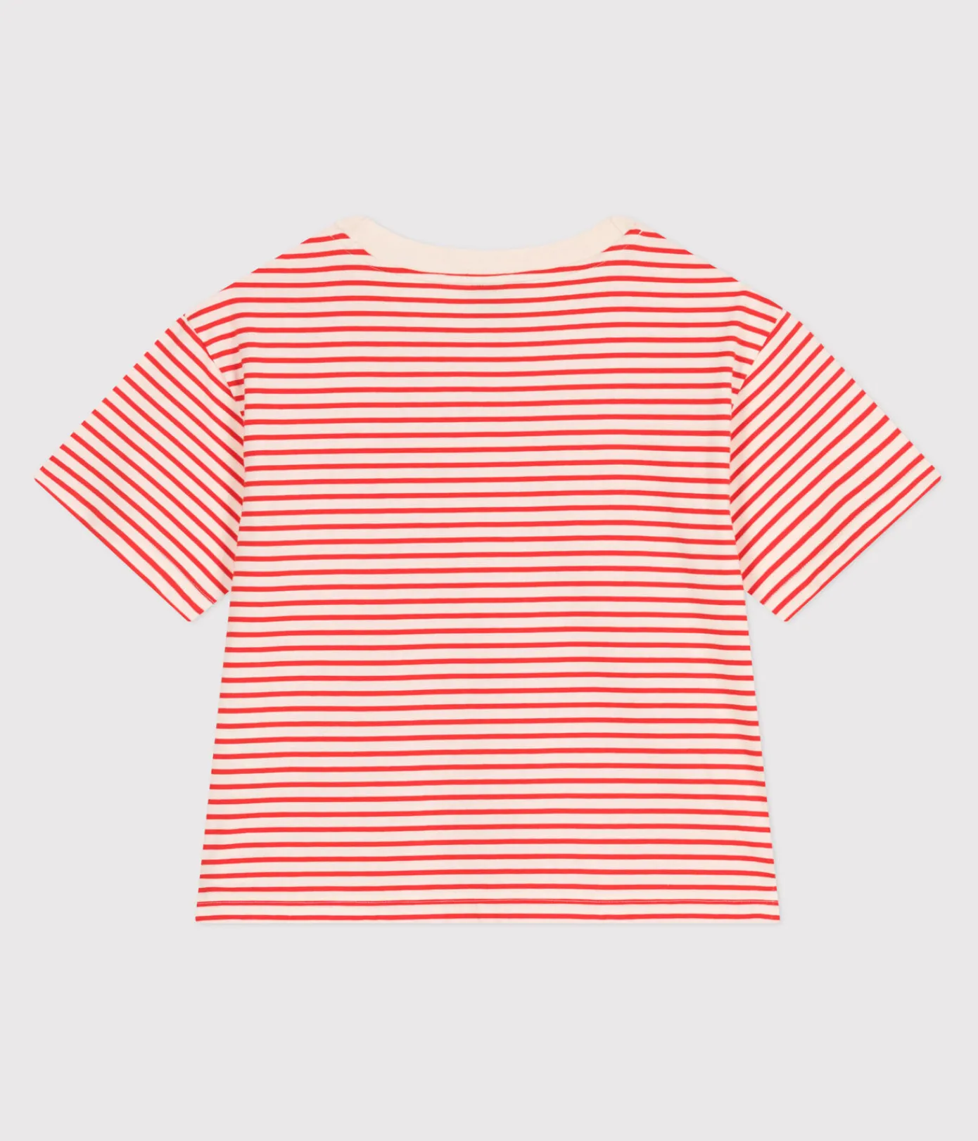 Petit Bateau Alle T-Shirts|T-Shirts, Tanktops*Damen-T-Shirt Le Boxy aus Baumwolle mit Streifen ROT AVALANCHE/ SPICY