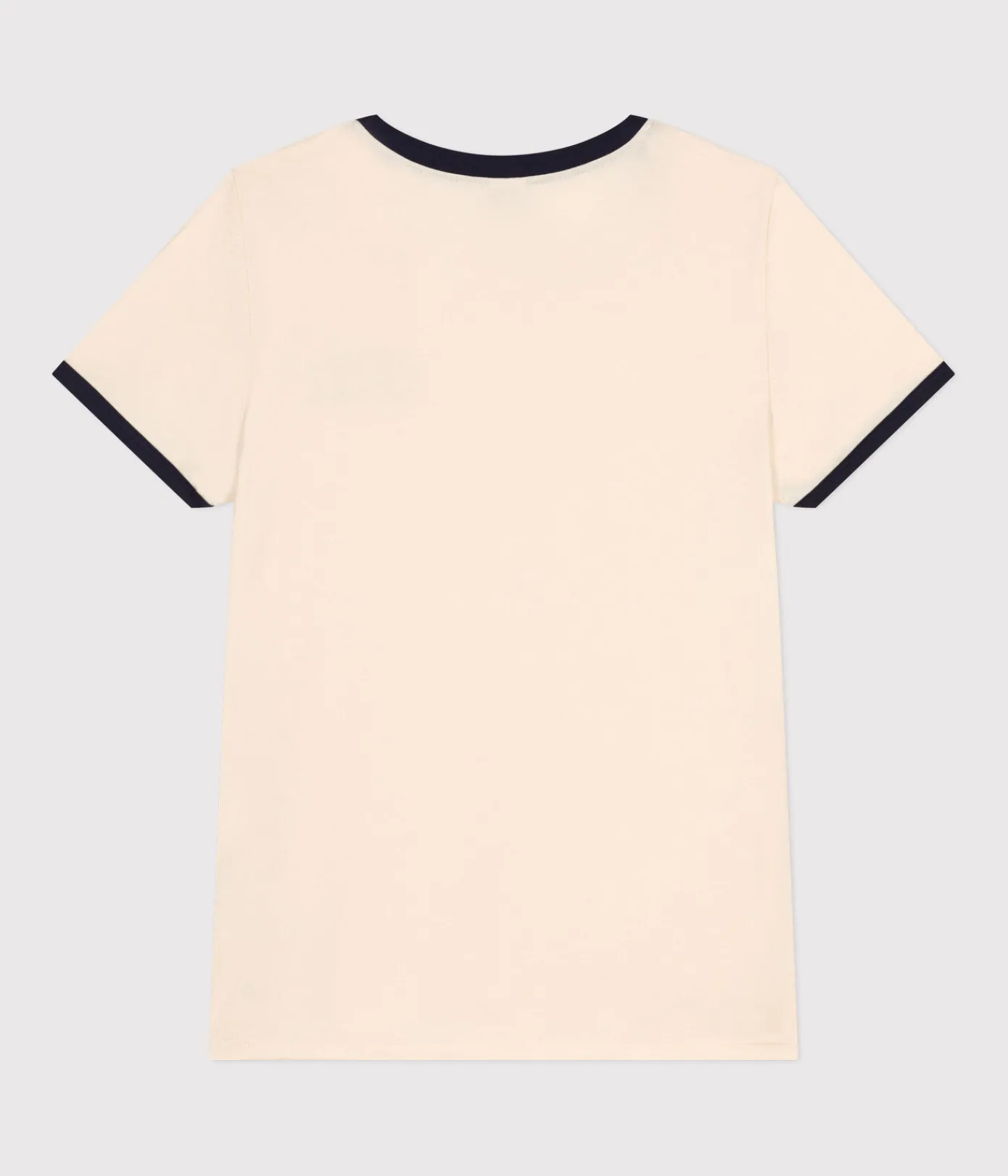 Petit Bateau Alle T-Shirts|Das Gerade (Regular)*Damen-T-Shirt Le Droit aus Baumwolle mit Paris-Motiv naturfarben AVALANCHE