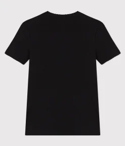 Petit Bateau Alle T-Shirts|Das Ikonische (Slim)*Damen-T-Shirt L’ICONIQUE aus Baumwolle mit Mäusezähnchen schwarz BLACK