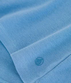 Petit Bateau Alle T-Shirts|Das Ikonische (Slim)*Damen-T-Shirt L'Iconique aus einfarbiger Baumwolle blau ALASKA