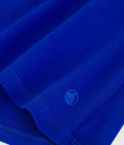 Petit Bateau Alle Langarmshirts|Das Ikonische (Slim)*Damen-T-Shirt L'Iconique aus einfarbiger Baumwolle blau SURF