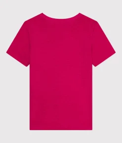 Petit Bateau Alle T-Shirts|Das Ikonische (Slim)*Damen-T-Shirt L'Iconique aus Leinen rosa DELHI
