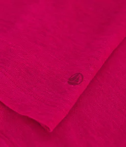 Petit Bateau Alle T-Shirts|Das Ikonische (Slim)*Damen-T-Shirt L'Iconique aus Leinen rosa DELHI