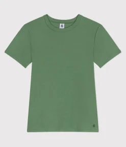 Petit Bateau Alle T-Shirts|Das Ikonische (Slim)*Damen-T-Shirt L'Iconique aus einfarbiger Baumwolle grün PALMERAIE