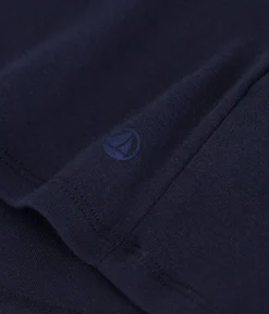 Petit Bateau Alle T-Shirts|Das Ikonische (Slim)*Damen-T-Shirt L’ICONIQUE aus einfarbiger Baumwolle mit Pikotkante blau SMOKING