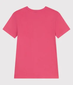 Petit Bateau Alle T-Shirts|Das Ikonische (Slim)*Damen-T-Shirt L'Iconique aus einfarbiger Baumwolle rosa PEONIA
