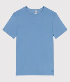Petit Bateau Alle T-Shirts|Das Ikonische (Slim)*Damen-T-Shirt L’ICONIQUE aus einfarbiger Baumwolle mit Pikotkante blau ALASKA