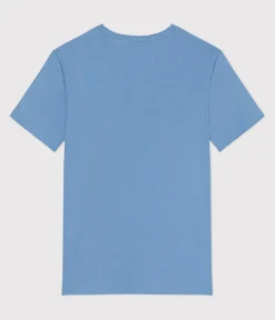 Petit Bateau Alle T-Shirts|Das Ikonische (Slim)*Damen-T-Shirt L’ICONIQUE aus einfarbiger Baumwolle mit Pikotkante blau ALASKA