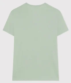 Petit Bateau Alle T-Shirts|Das Ikonische (Slim)*Damen-T-Shirt L’ICONIQUE aus Baumwolle mit Mäusezähnchen grün HERBIER