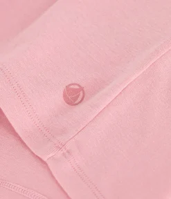 Petit Bateau Alle T-Shirts|Das Ikonische (Slim)*Damen-T-Shirt L’ICONIQUE aus einfarbiger Baumwolle mit Pikotkante rosa CHARME