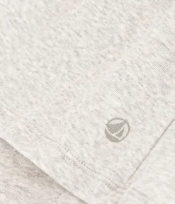 Petit Bateau Alle T-Shirts|Das Ikonische (Slim)*Damen-T-Shirt L'Iconique mit V-Ausschnitt aus Baumwolle, unifarben grau BELUGA CHINE