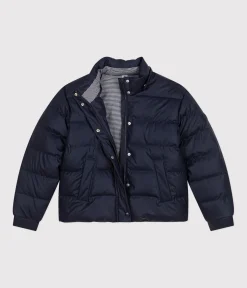 Petit Bateau Herren|Jacken, Mäntel*Damen-Winterjacke mit PU-Beschichtung blau SMOKING