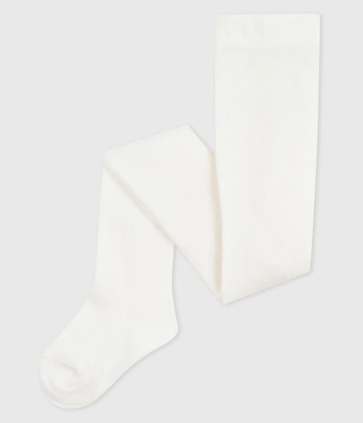 Petit Bateau Socken, Schühchen*Einfarbige Baby-Strumpfhose aus Baumwolljersey weiss MARSHMALLOW