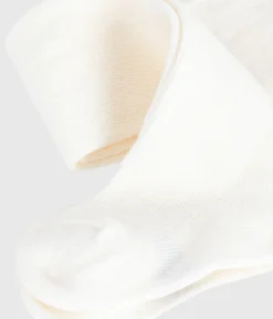 Petit Bateau Socken, Schühchen*Einfarbige Baby-Strumpfhose aus Baumwolljersey weiss MARSHMALLOW