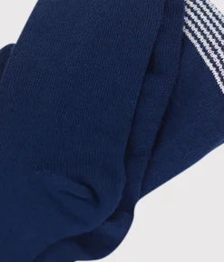 Petit Bateau Socken, Schühchen*Einfarbige Baby-Strumpfhose aus Baumwolljersey blau MEDIEVAL