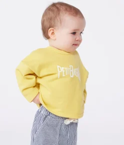Petit Bateau Pullover, Cardigans*Einfarbiges Baby-Sweatshirt aus Baumwolle gelb ORGE