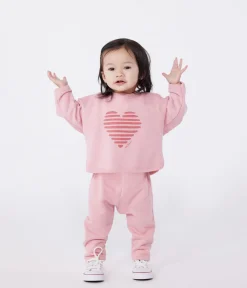 Petit Bateau Pullover, Cardigans*Einfarbiges Baby-Sweatshirt aus Baumwolle rosa CHARME